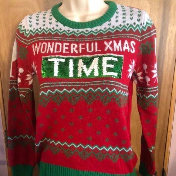 Holiday Sweater red, white and green - Picture 1 of 1